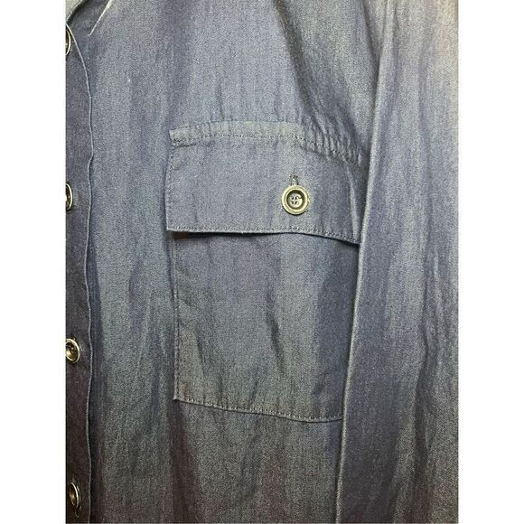 New Electric & Rose Denim Blue Shirt Dress - Picture 2 of 6